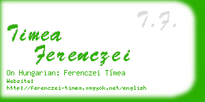timea ferenczei business card