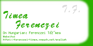 timea ferenczei business card